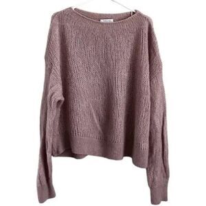 & Other Stories Crewneck Open Knit Oversized Alpaca Sweater Small